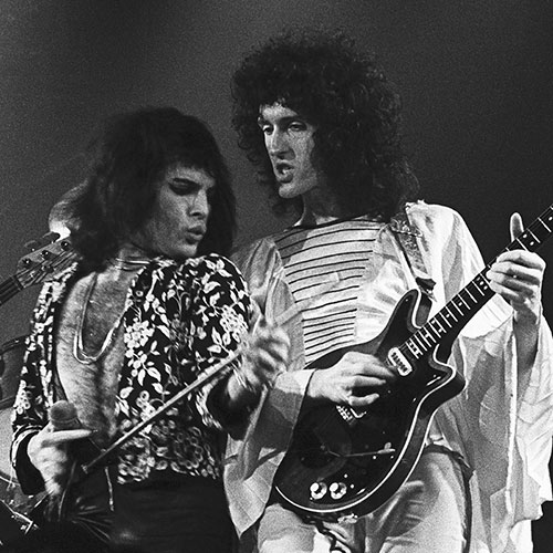 Brian May con Freddie Mercury